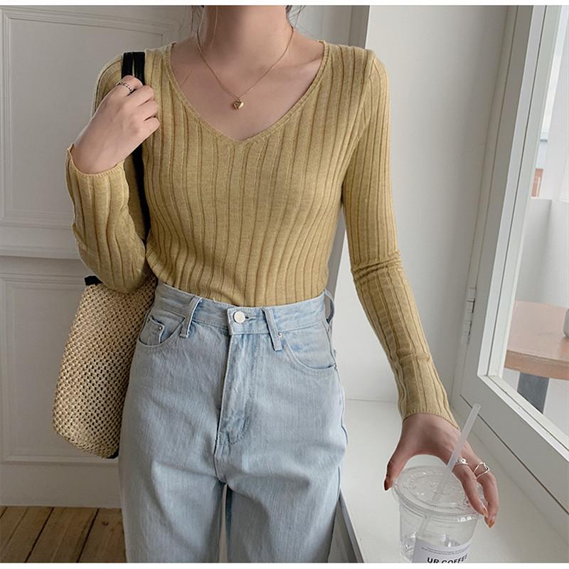 Women's Sweaters 2021 Autumn Winter Women Female Knitted Pullover Tops Solid V-neck Elasticity Elegant Office Lady Casual All Match, Black
Women's Sweaters 2021 Autumn Winter Women Female Knitted Pullover Tops Solid V-neck Elasticity Elegant Office Lady Casual All Match, Black
