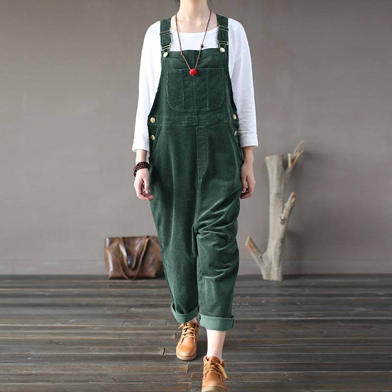 Kaftan Corduroy Overalls Womens Jumpsuits 2021 Autumn Harem Pants Casual Long Pantalon Palazzo Female Button Rompers Playsuits, Green
Kaftan Corduroy Overalls Womens Jumpsuits 2021 Autumn Harem Pants Casual Long Pantalon Palazzo Female Button Rompers Playsuits, Green