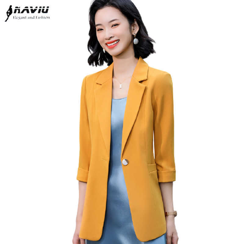 Yellow Blazer Women Half Sleeve Spring Casual Fashion Jacket Office Ladies Business Formal Work Coat 210604
Yellow Blazer Women Half Sleeve Spring Casual Fashion Jacket Office Ladies Business Formal Work Coat 210604