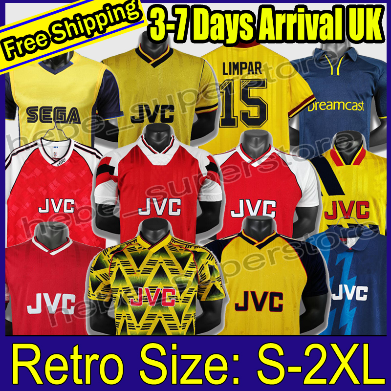 

02 05 HENRY WRIGHT BERGKAMP V. PERSIE Mens RETRO Soccer Jerseys 91 93 94 95 97 98 00 06 VIEIRA MERSON ADAMS Home Away 3rd Football Shirt Short Long Sleeve Uniforms, 90-92 home