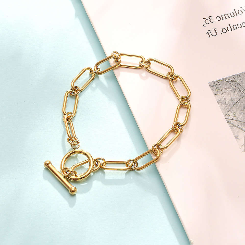 Stainless thick chain ot CLASP BRACELET Style Men's and titanium steel bracelet women's, Golden;silver
Stainless thick chain ot CLASP BRACELET Style Men's and titanium steel bracelet women's, Golden;silver
