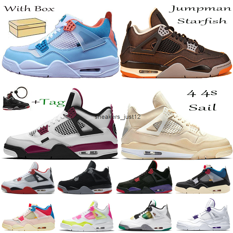 2021 With Box Sail Bred Starfish Men Jumpman 4 4s Basketball Shoes Union Nior Paris sneakers Metallic Purple Mens Trainers Sports
2021 With Box Sail Bred Starfish Men Jumpman 4 4s Basketball Shoes Union Nior Paris sneakers Metallic Purple Mens Trainers Sports