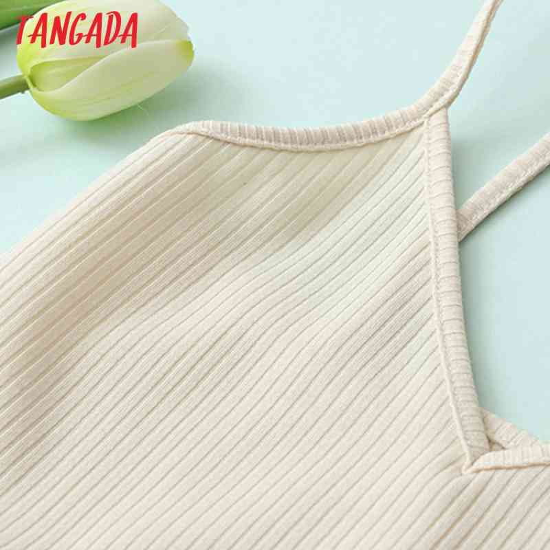 Women Bralette Camis Crop Top Spaghetti Strap Sleeveless Backless Short Shirts Female Casual Tops QJ126 210416