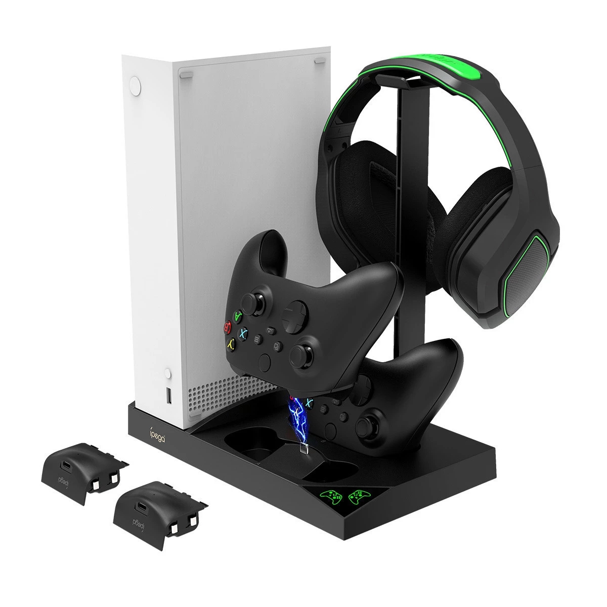 for Xbox series s Console Cooling Fan Base for XSX Gamepad Dual Battery Holder Charging Headphone Rack Stands Game Accessories