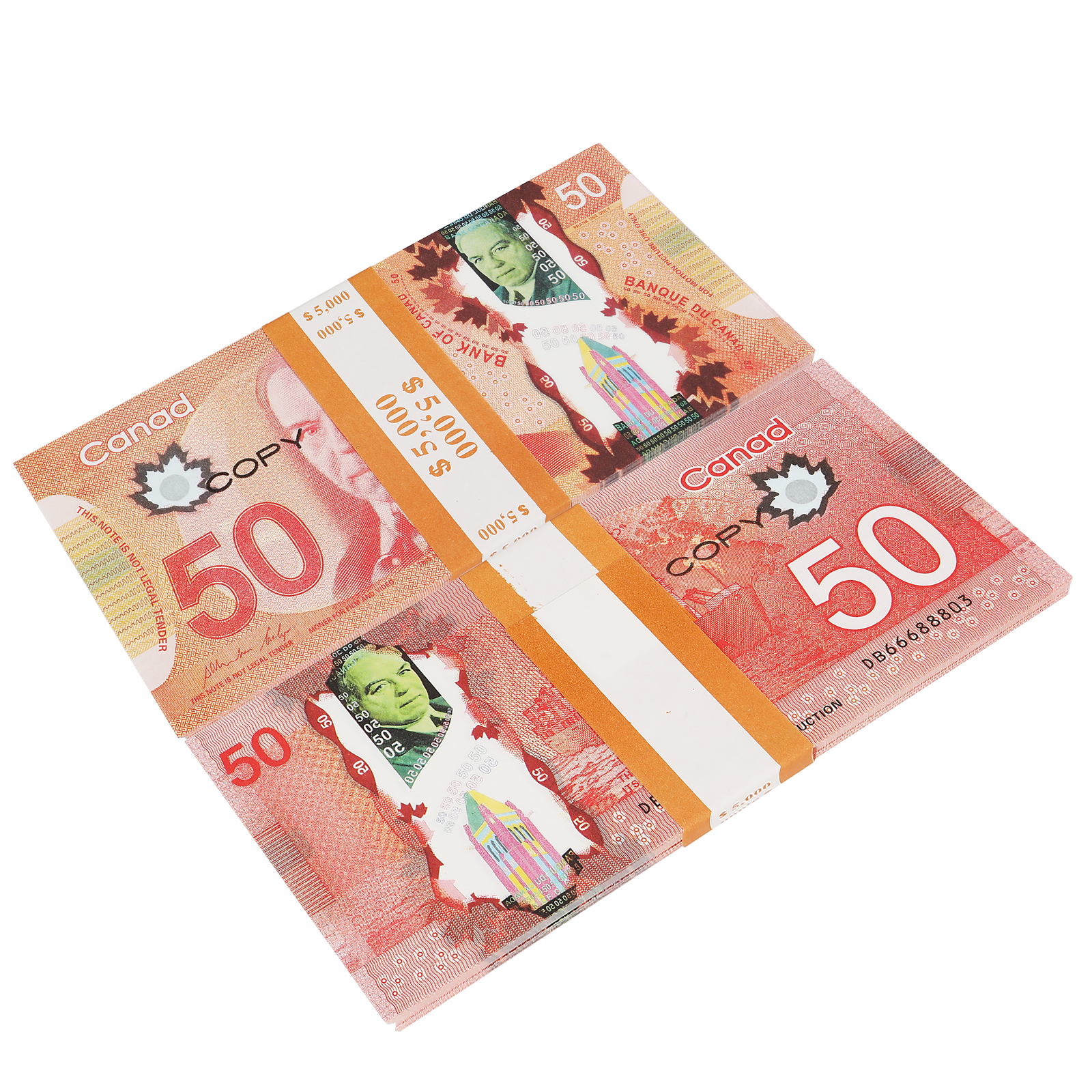 Prop Cad Game Copy Money |5/10/20/50/100 |CANADIAN DOLLAR CANADA BANKNOTES FAKE NOTES MOVIE PROPS tapstamp