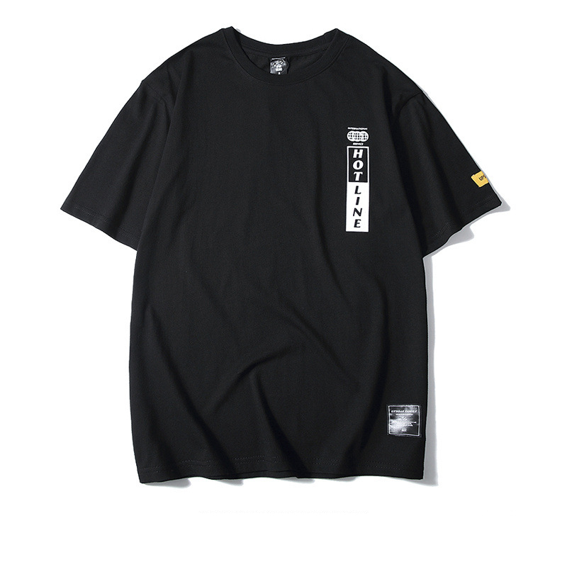 BOLUBAO Men T-shirts Fashion Male Cotton T Shirts Men's Chinese Alphabet Printing T Shirts Hip Hop Street Style 210518