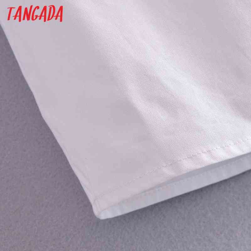 Women Retro White Statement Collar Chic Female Short Blouse Shirt Tops 3A39 210416