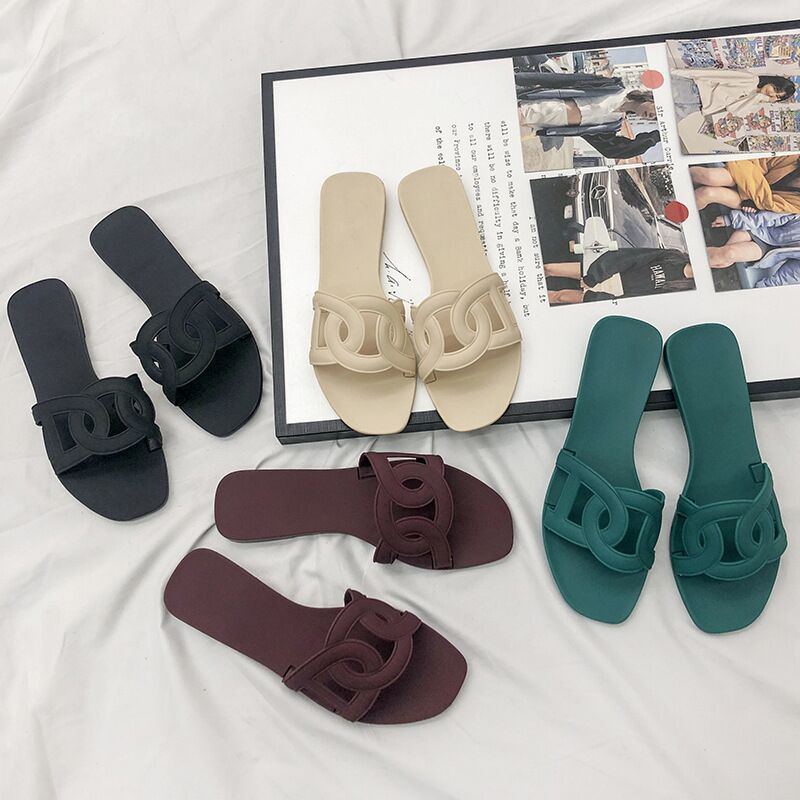 Wholesale Summer Brand Designer women Flip flops Slipper Fashion deerskin buckskin slides sandals Chain Ladies Casual shoes, Green
Wholesale Summer Brand Designer women Flip flops Slipper Fashion deerskin buckskin slides sandals Chain Ladies Casual shoes, Green