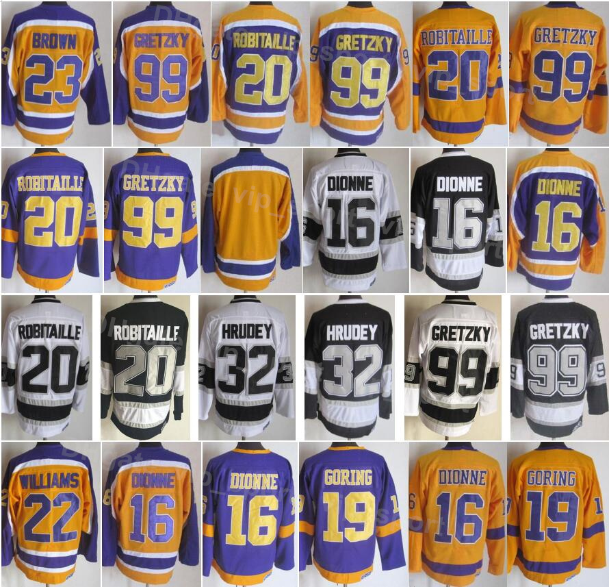 Men Ice Hockey Vintage Retro 20 Luc Robitaille Jersey 32 Kelly Hrudey 23 Dustin Brown 99 Wayne Gretzky 19 Butch Goring All Stitched Black Yellow Purple White GuoWang, 20 white
Men Ice Hockey Vintage Retro 20 Luc Robitaille Jersey 32 Kelly Hrudey 23 Dustin Brown 99 Wayne Gretzky 19 Butch Goring All Stitched Black Yellow Purple White GuoWang, 20 white
