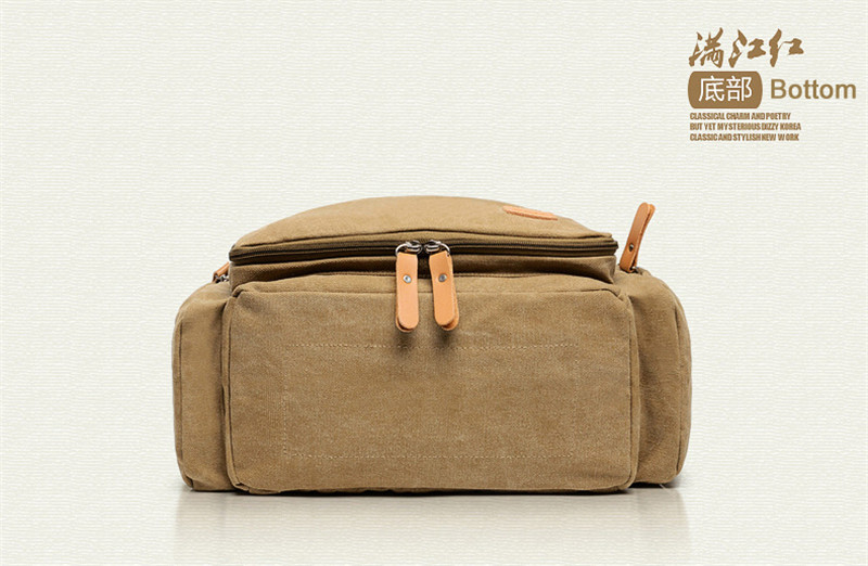 Canvas Fashion Men Backpack Canvas male School Bag Travel Backpack Rucksack