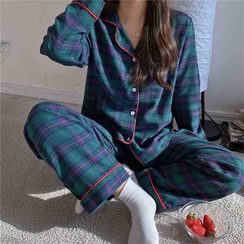 Brief Geometric All Match Plaid Minimalist Homewear Loose Suit Pajamas Nightwear Sweet Chic Casual Sets 210525, Women
Brief Geometric All Match Plaid Minimalist Homewear Loose Suit Pajamas Nightwear Sweet Chic Casual Sets 210525, Women