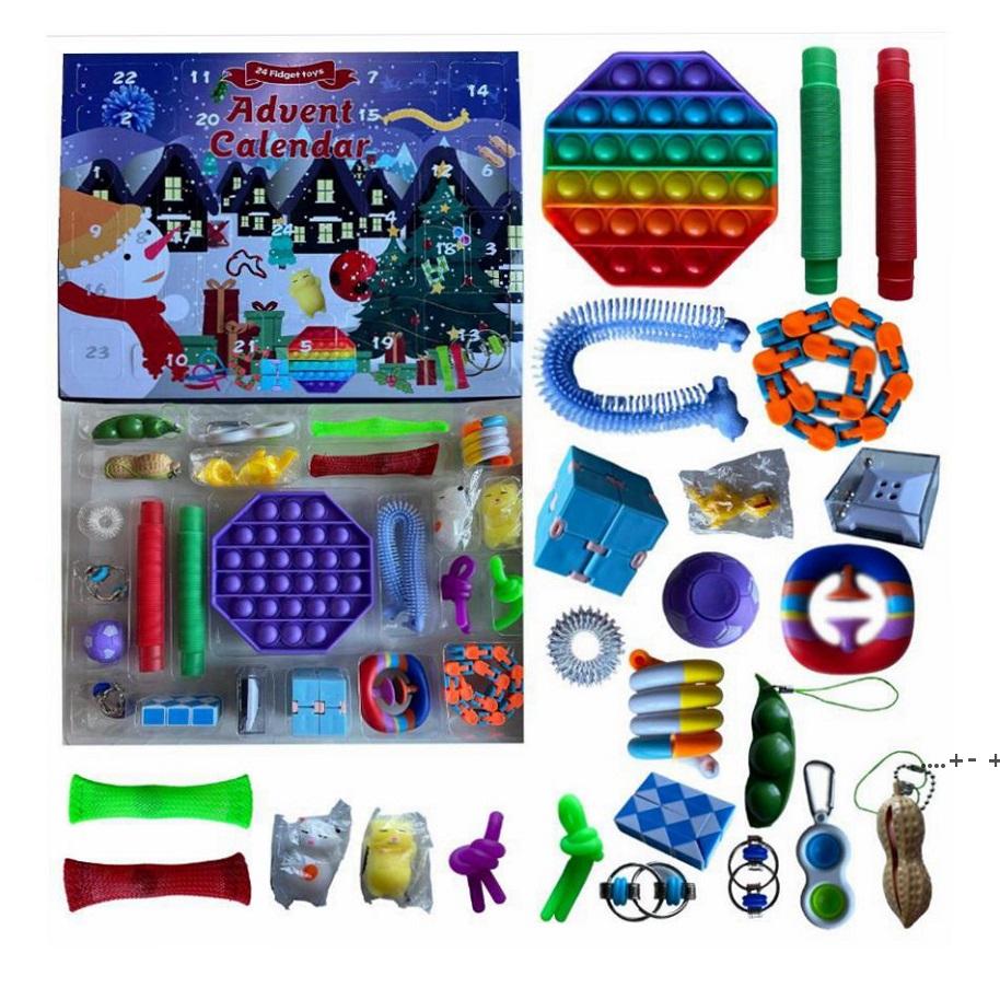 24 Days Fidget Toy Advent Calendar 24pcs/set Christmas Countdown Blind Toy Boxes Children Gifts Party Favor Sea Shipping FWF9850
24 Days Fidget Toy Advent Calendar 24pcs/set Christmas Countdown Blind Toy Boxes Children Gifts Party Favor Sea Shipping FWF9850