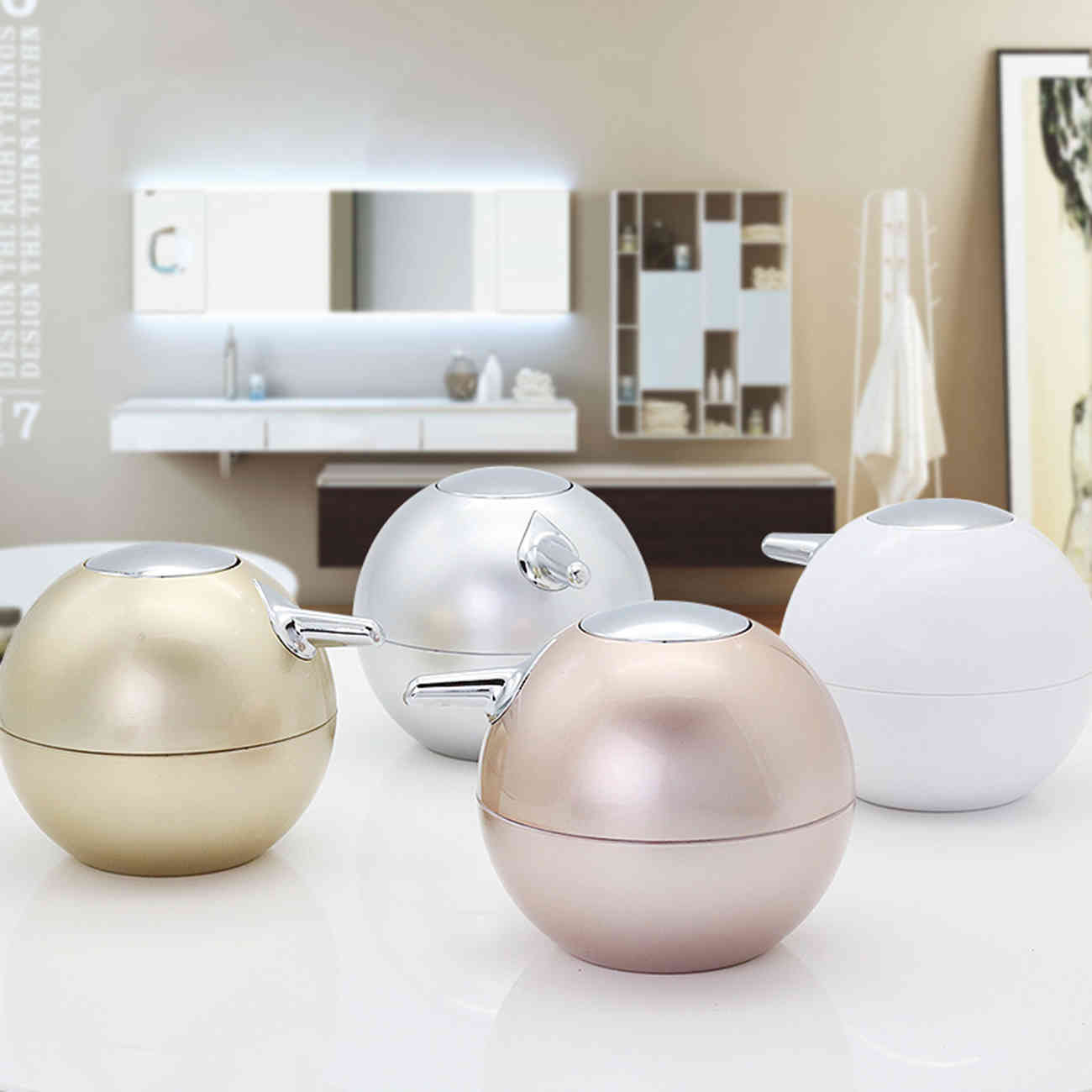 380ML Spherical Soap Dispenser Lotion Sanitizer Dispenser Bottle with Rust Proof Stainless Steel Pump for Kitchen Bathroom
