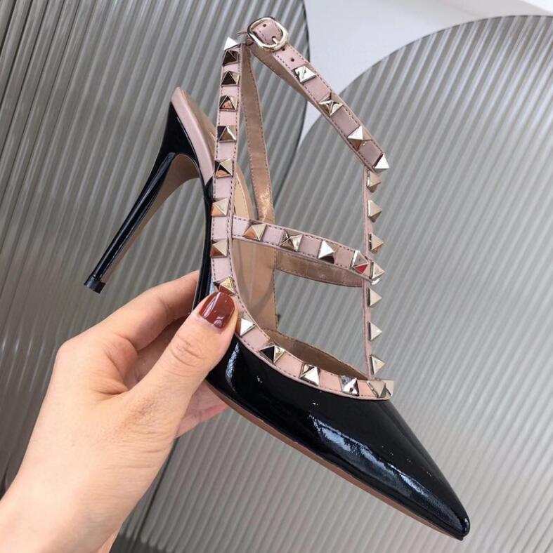 Brand Women High Heel Pointed Sandal Classics Rivets Wedding Shoes 10cm Genuine Leather Sandals 34-44 Dust Bag, Box
Brand Women High Heel Pointed Sandal Classics Rivets Wedding Shoes 10cm Genuine Leather Sandals 34-44 Dust Bag, Box