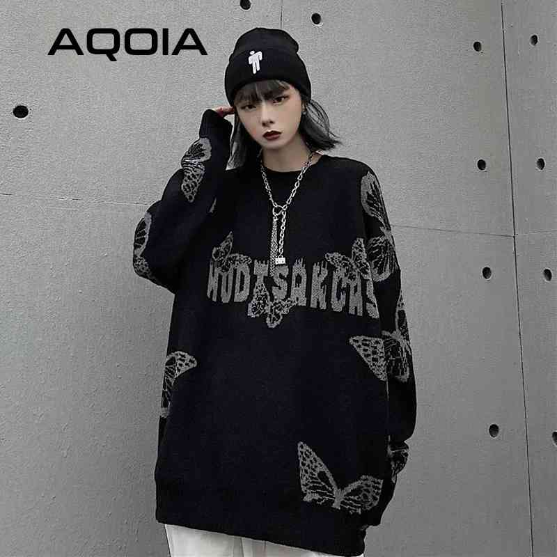 Streetwear Knit Female Pullovers Oversize butterfly Embroidery Womens Sweater Winter Fashion Loose Plus Size Woman Clothing 210521, Black
Streetwear Knit Female Pullovers Oversize butterfly Embroidery Womens Sweater Winter Fashion Loose Plus Size Woman Clothing 210521, Black