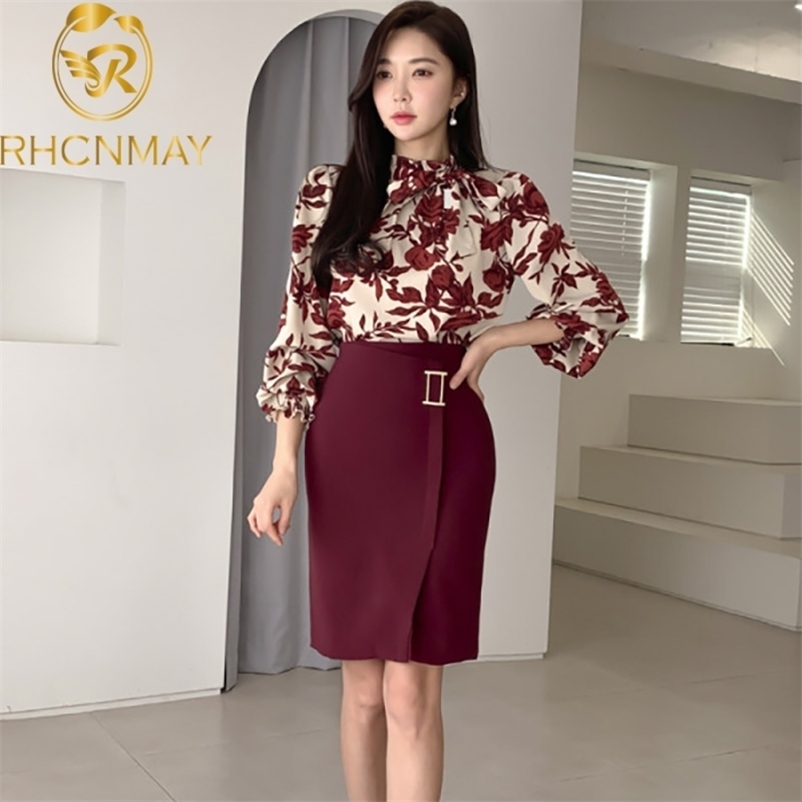 Spring Fashion Women Skirt Set Floral Print Bow Ladies Two Piece And Bodycon Pencil Suits 210520, Burgundy
Spring Fashion Women Skirt Set Floral Print Bow Ladies Two Piece And Bodycon Pencil Suits 210520, Burgundy
