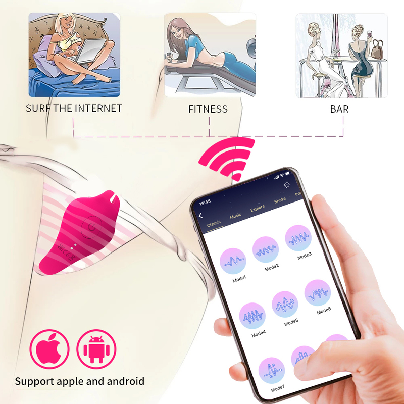 Wearable Clitoral Vibrator APP Remote Control Vibrator For Women Adult Sex Toys for Women Dildo Panty Clitoral Stimulate Sexshop 220330