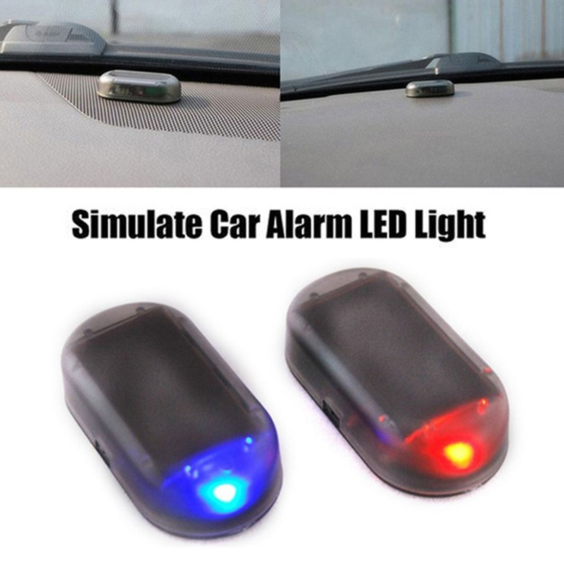 Car Fake Security Light Solar Powered Simulated Dummy Alarm Wireless Warning Anti-Theft Caution Lamp LED Flashing Imitation