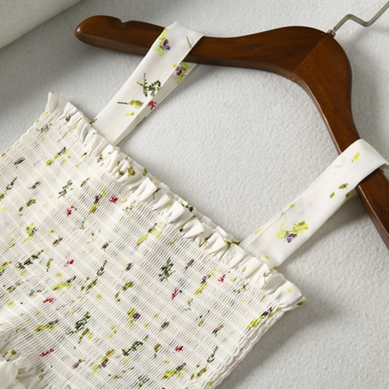 beauty Summer Women Printed Suspender Dressb Blogger Recommends Female Fresh Casual Party Stretch Midi Dress 210514