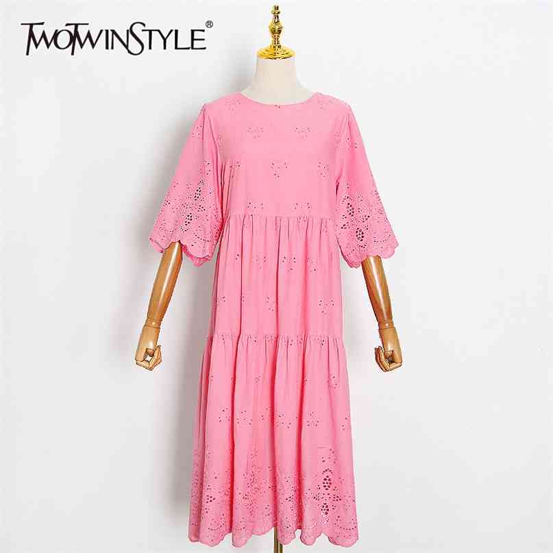 Hollow Out Pink Dress For Women O Neck Short Sleeve Casual Elegant Dresses Female Fashion Clothing Summer Style 210520, White
Hollow Out Pink Dress For Women O Neck Short Sleeve Casual Elegant Dresses Female Fashion Clothing Summer Style 210520, White