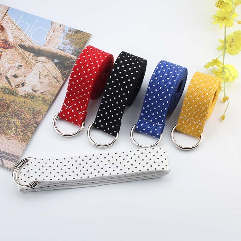 Belts Brand Design Women Canvas Double Ring Nonporous Dot Point Printing Ladies Strap Girdle Jeans Decoration Waistband KT175, Black
Belts Brand Design Women Canvas Double Ring Nonporous Dot Point Printing Ladies Strap Girdle Jeans Decoration Waistband KT175, Black