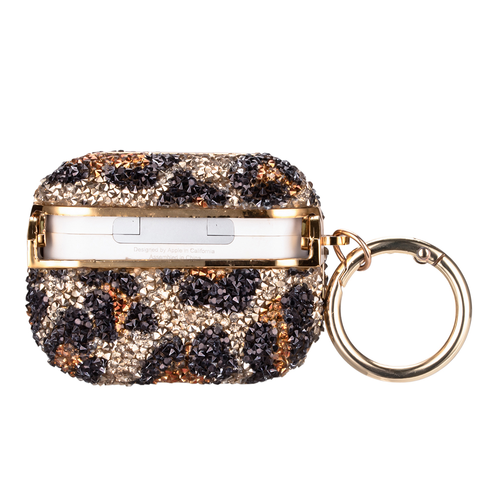 Glitter Diamond Earpods Case for Airpods Pro with Carabiner Leopard Bling Cover Earphone for Air Pods Airpod 3 Funda Coque A446712