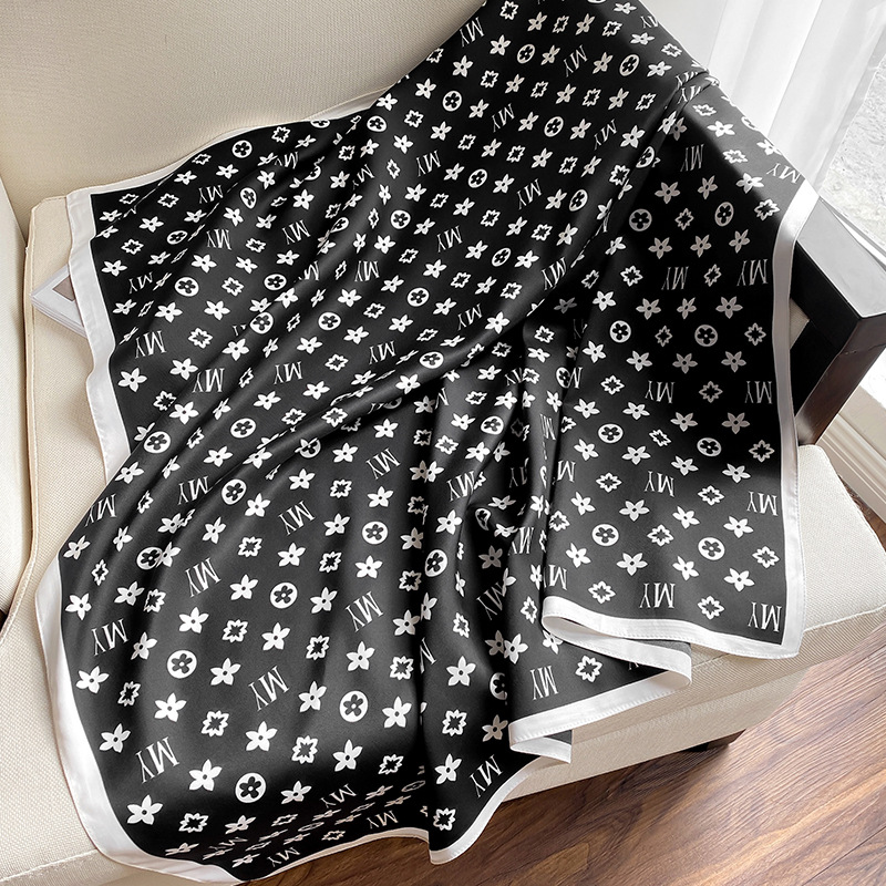 Silk Scarf Women Fashion Shawl Scarves Big Size 90*90cm Square Hair / Head Hijab