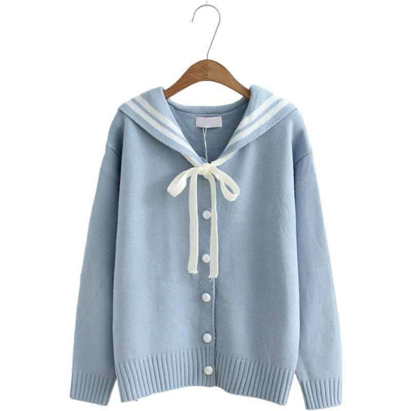 Merry Pretty Autumn Winter Preppy Style Cardigans Female Cute Kawaii Lotita Single-breasted Women Sweaters Outwear with Bow 210526, Blue
Merry Pretty Autumn Winter Preppy Style Cardigans Female Cute Kawaii Lotita Single-breasted Women Sweaters Outwear with Bow 210526, Blue