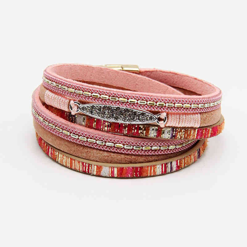 Bangle Charm Bracelets Bohemian Jewelry Hand Woven Bracelet Leather Alloy Fashion