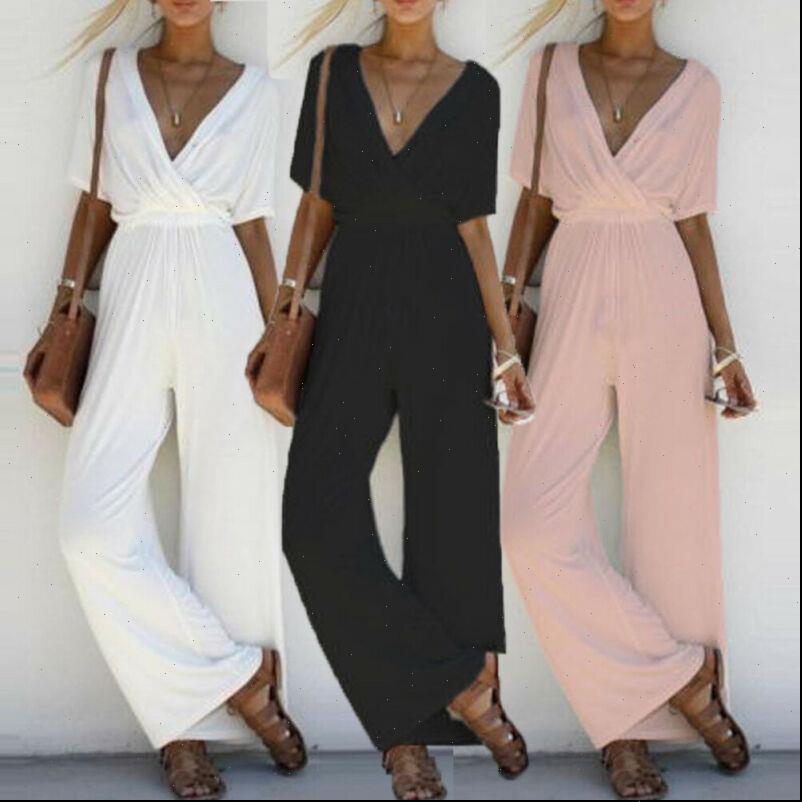 summer short sleeve wide legs women jumpsuits boho trousers clubwear, Black;white
summer short sleeve wide legs women jumpsuits boho trousers clubwear, Black;white