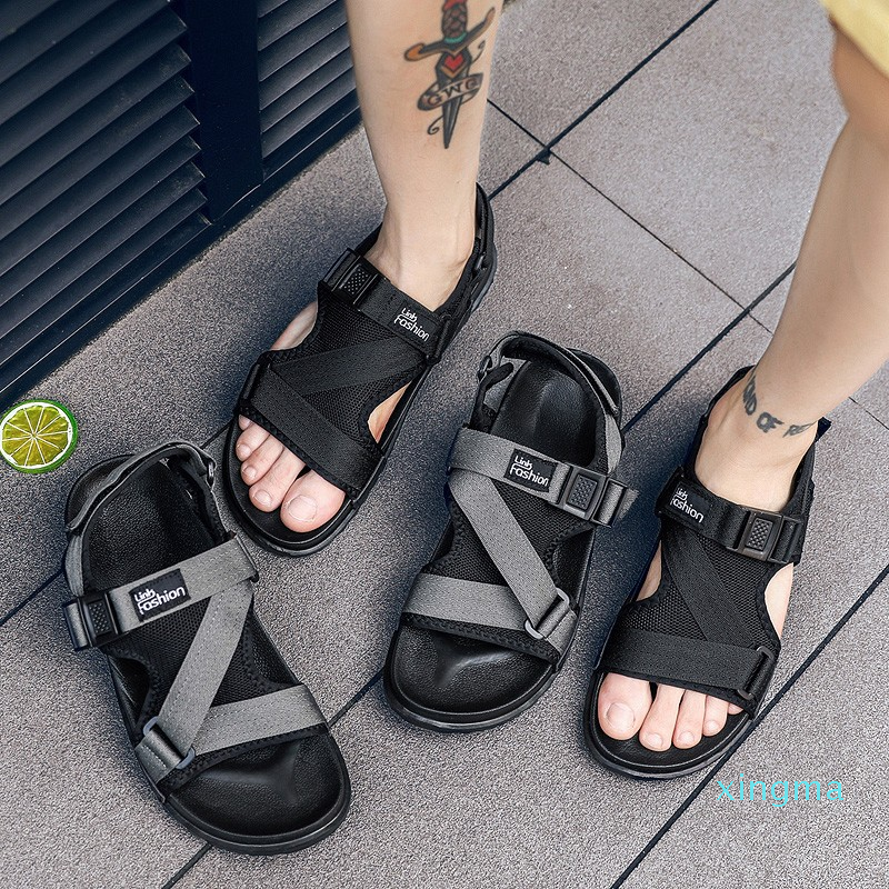 Fashion Man Beach Sandals 2021 Summer Gladiator Men's Outdoor Shoes Roman Men Casual Shoe Flip Flops Large Size 46 slippers Flat