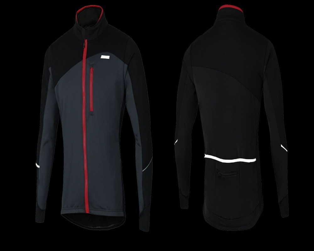 ARSUXEO Men Winter Cycling Jacket Thermal Fleece MTB Bike Jacket Windproof Waterproof Bicycle Sofeshell Coat Warm Reflective 17D T200502