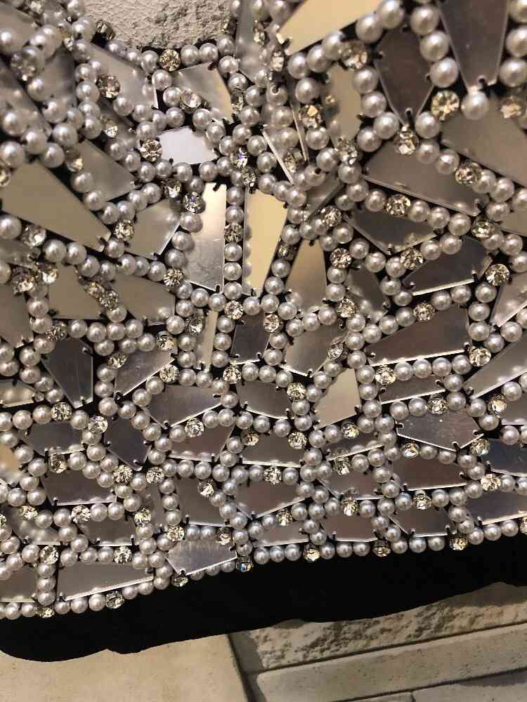 Rinestone Hand-made Pearls Bralet Women's Bustier Bra Cropped Top Wedding Bralette Vest Colorblock Plus Size 210421