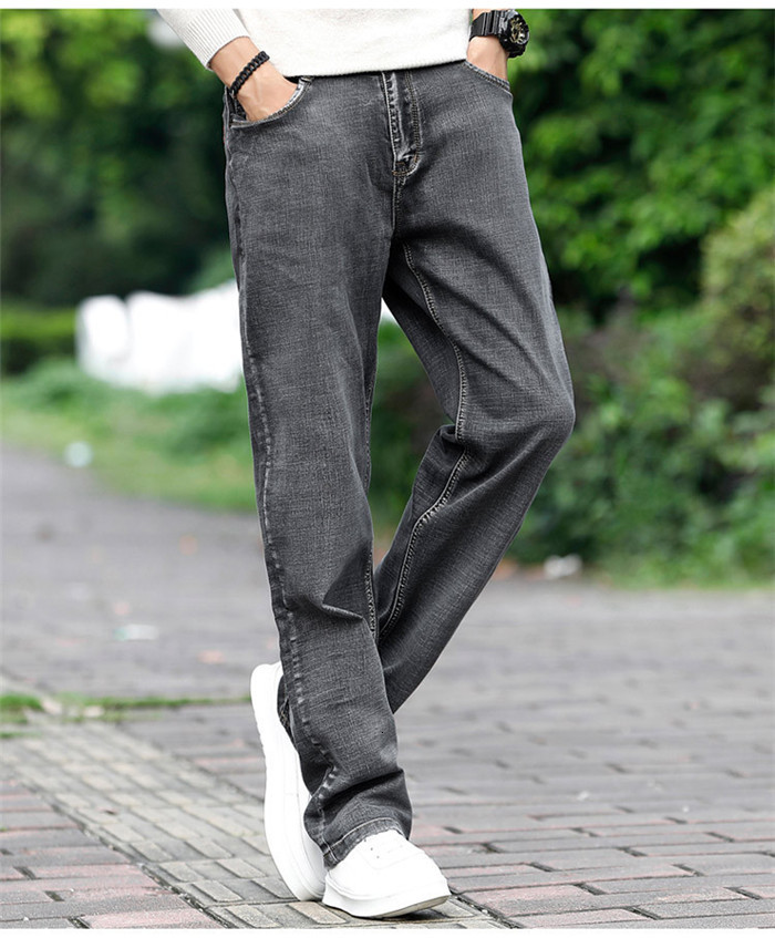 men's jeans spring cotton autumn of men loose jeans straight classic male washed gray baggy causal designer wbs4, Blue
men's jeans spring cotton autumn of men loose jeans straight classic male washed gray baggy causal designer wbs4, Blue