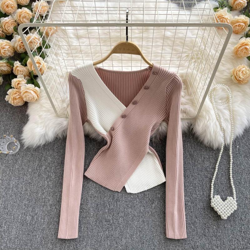 Women's Sweaters 2022 Women Autumn Winter V-neck Sweater Tops Female Irregular Split Knitted Ladies Long Sleeve Slim Pullover G96, White;black
Women's Sweaters 2022 Women Autumn Winter V-neck Sweater Tops Female Irregular Split Knitted Ladies Long Sleeve Slim Pullover G96, White;black