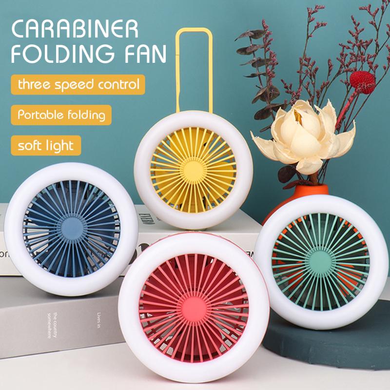 Electric Fans Portable USB Fan Carabiner Folding With Led Night Light Charging Desktop Pocket For Camping Outdoor
Electric Fans Portable USB Fan Carabiner Folding With Led Night Light Charging Desktop Pocket For Camping Outdoor