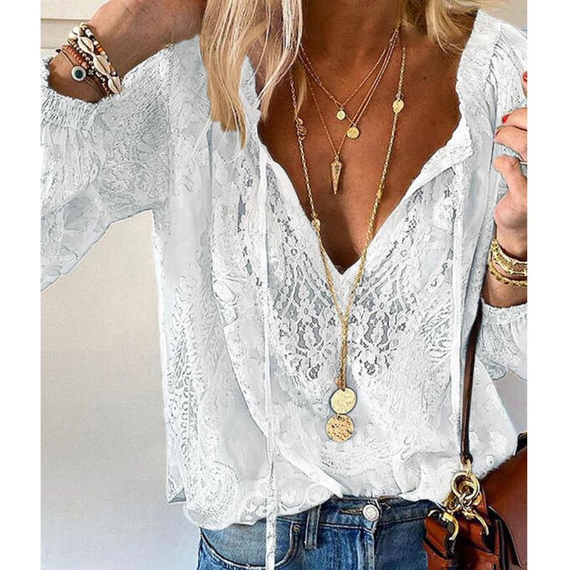 Women' Blouses & Shirts Women Summer Transparent V-Neck Long Sleeve Sexy Lace Mesh Loose Shirt Tops Ladies Vintage Casual Blouse Blusas, Khaki
Women' Blouses & Shirts Women Summer Transparent V-Neck Long Sleeve Sexy Lace Mesh Loose Shirt Tops Ladies Vintage Casual Blouse Blusas, Khaki