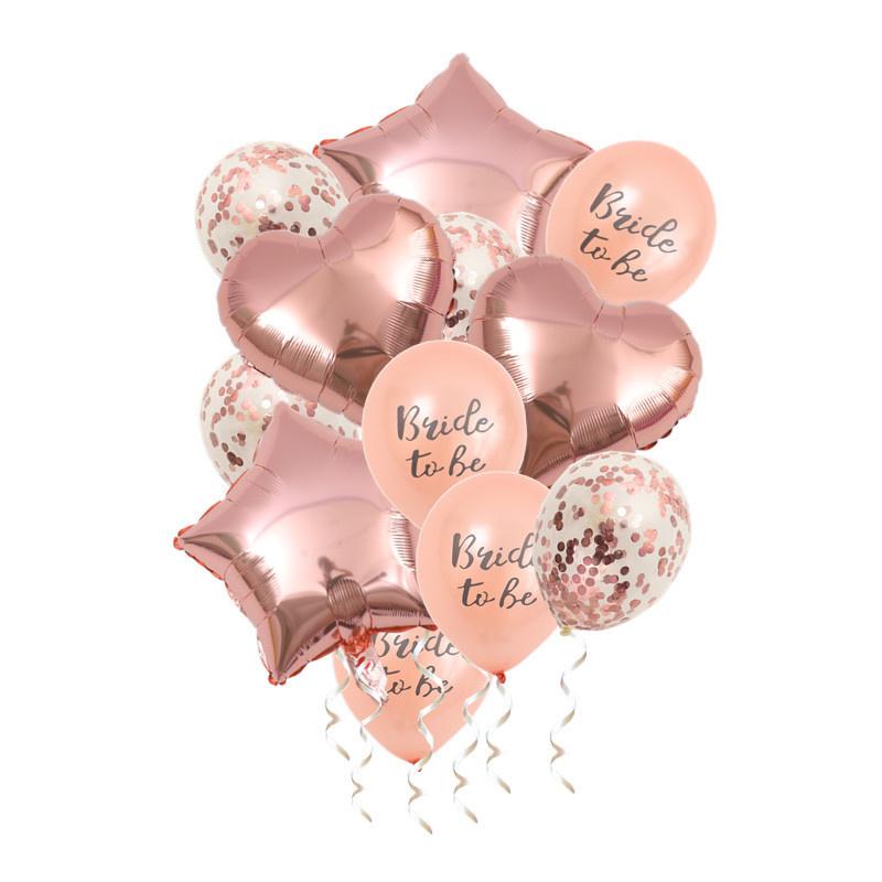 Party Decoration 12 Pcs Rose Gold Bride Bachelorette Wedding Balloon Set Decor
Party Decoration 12 Pcs Rose Gold Bride Bachelorette Wedding Balloon Set Decor