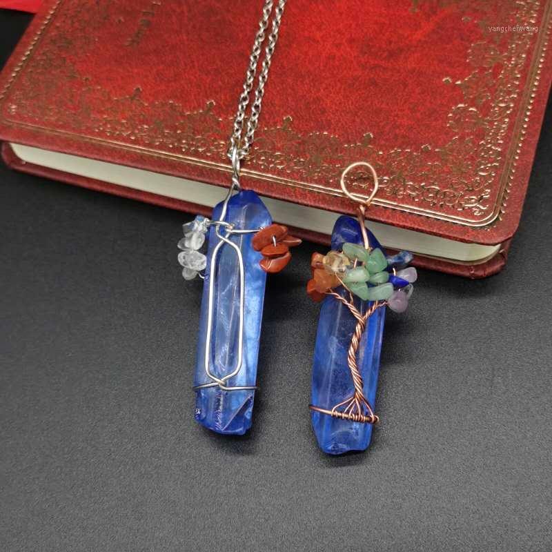 Chains Seven Chakra Necklace Rough Stone Crystal Column Hand-wound Crushed Tree Of Life Jewelry Charm Designer Goth
Chains Seven Chakra Necklace Rough Stone Crystal Column Hand-wound Crushed Tree Of Life Jewelry Charm Designer Goth