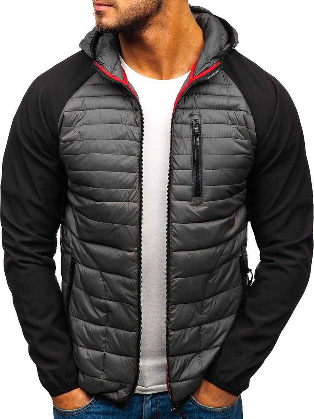ZOGAA Fashionable Men's Zipper Hooded Warm Cotton Jacket 211014