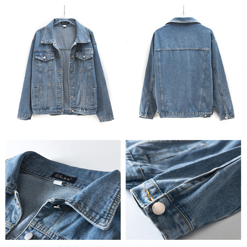 Jean Jacket women Fashion cotton denim outwear jacket coat for female Spring Autumn 210524