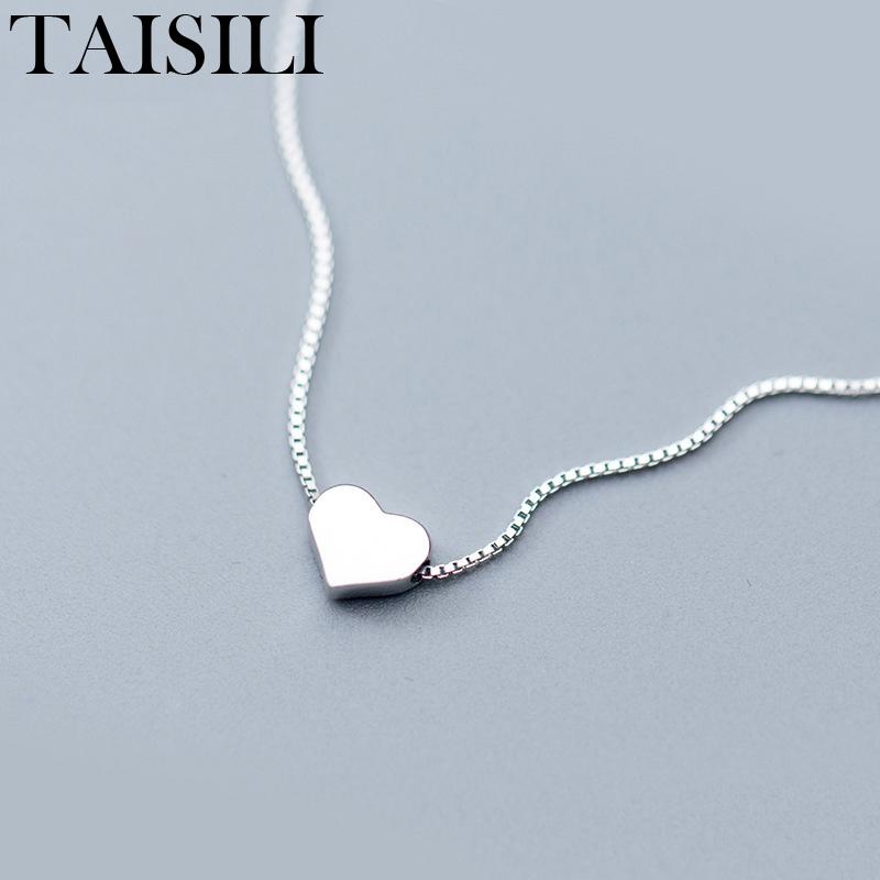 Chains TAISILI 925 Sterling Silver Prevent Allergy Minimalist Heart Pendant Necklace Trend Chain For Women Gift Fashion Luxury Jewelry
Chains TAISILI 925 Sterling Silver Prevent Allergy Minimalist Heart Pendant Necklace Trend Chain For Women Gift Fashion Luxury Jewelry