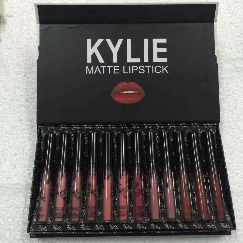 Lip Gloss Matte Nude Kit Waterproof Makeup Durable Lipgloss Cosmetics Long Lasting Non-Stick Cup Liquid Set