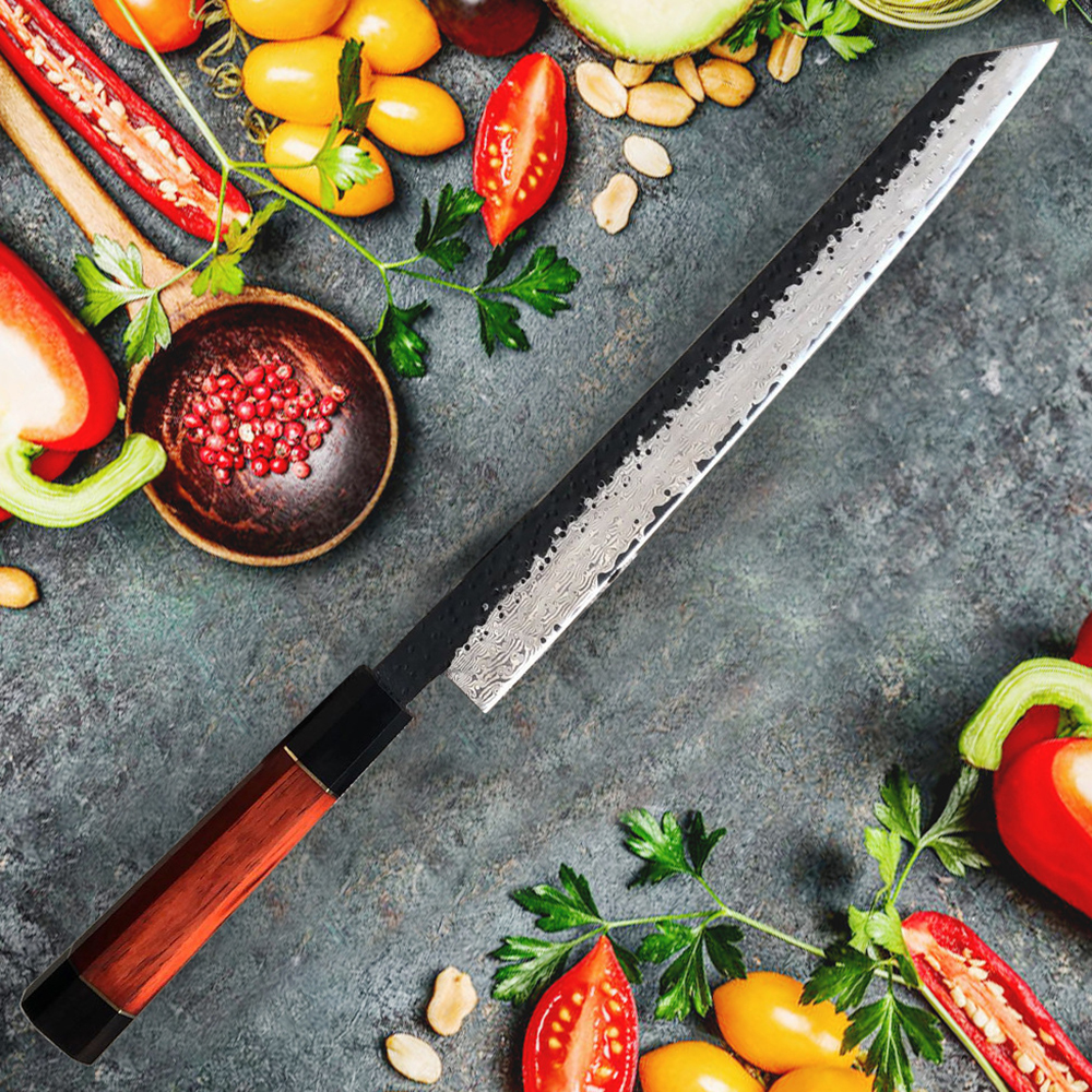 67 Layers Damascus Steel Kitchen 11" Yanagiba Chef Knife with Ebony Wood Handle Professional Sushi Knives Slicing Cooking Tools
67 Layers Damascus Steel Kitchen 11" Yanagiba Chef Knife with Ebony Wood Handle Professional Sushi Knives Slicing Cooking Tools