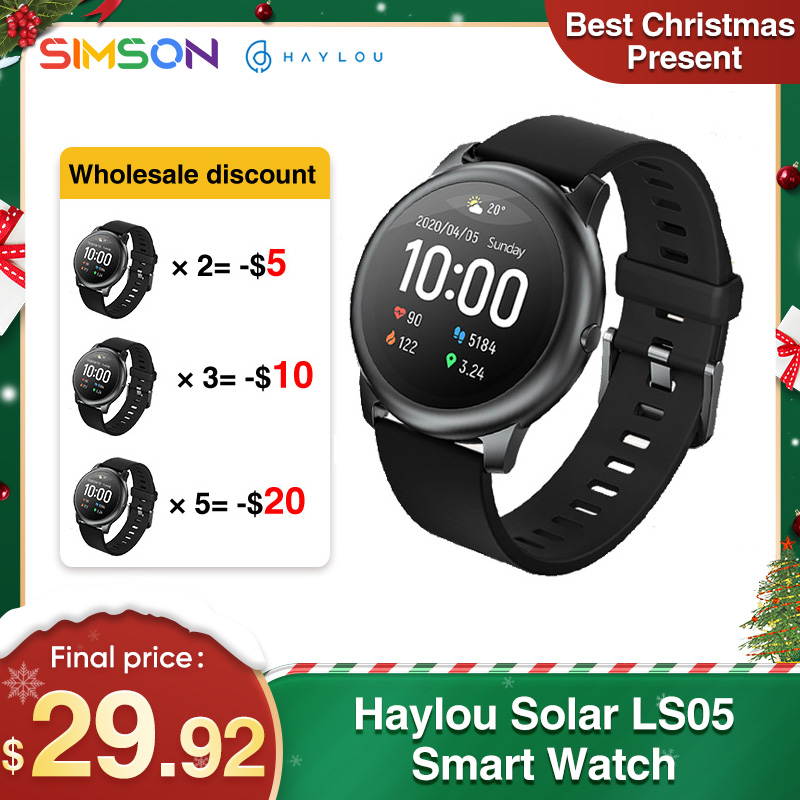 Haylou Solar LS05 Smart Watch Sport Heart Rate Sleep Monitor IP68 Waterproof iOS Android Global Version smartwatch, Watch.2pcs protector
Haylou Solar LS05 Smart Watch Sport Heart Rate Sleep Monitor IP68 Waterproof iOS Android Global Version smartwatch, Watch.2pcs protector