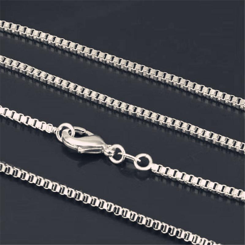 1.5mm Fashionable Silver Necklace Domineering Female Box Clavicle Chain Chains