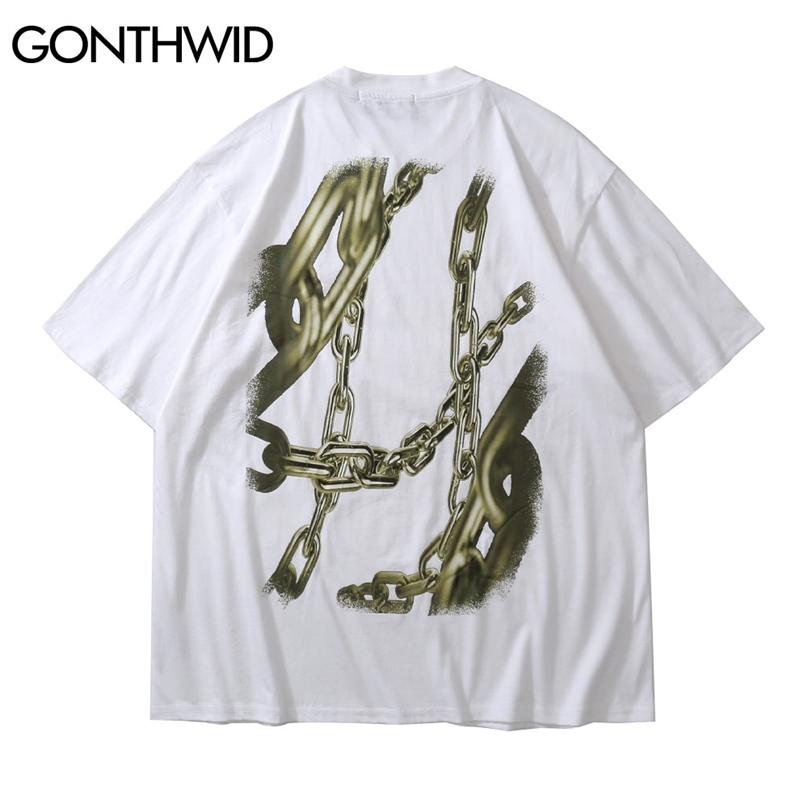 Streetwear Tees Shirts Hip Hop 3D Chain Short Sleeve Tshirts Punk Rock Gothic T-Shirt Harajuku Tops 210602, White
Streetwear Tees Shirts Hip Hop 3D Chain Short Sleeve Tshirts Punk Rock Gothic T-Shirt Harajuku Tops 210602, White