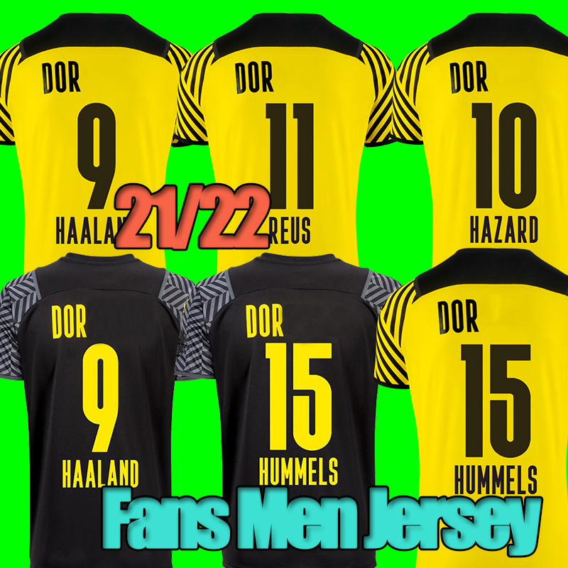 #9 HAALAND Soccer Jersey Dort Home Yellow #11 REUS #15 HUMMELS #10 HAZARD Away Black Soccer Shirt 2021 2022 Men Adult Football Uniforms Cust, Black;yellow
#9 HAALAND Soccer Jersey Dort Home Yellow #11 REUS #15 HUMMELS #10 HAZARD Away Black Soccer Shirt 2021 2022 Men Adult Football Uniforms Cust, Black;yellow