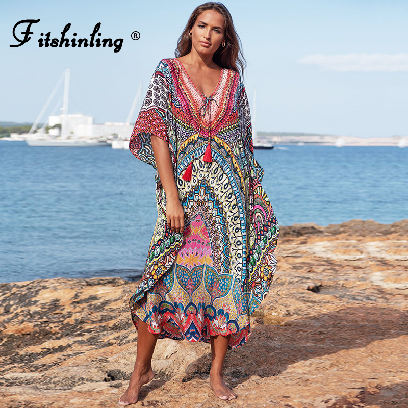 Fitshinling Bohemian Vintage Long Dress Beach Wear Oversized Robe V Ne Print Summer Pareos Holiday Slim Sexy Vestidos Femme
Fitshinling Bohemian Vintage Long Dress Beach Wear Oversized Robe V Ne Print Summer Pareos Holiday Slim Sexy Vestidos Femme