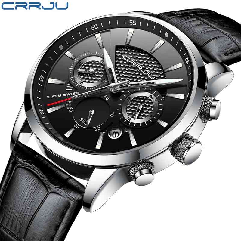 CRRJU Fashion Sport Quartz Watches Men Luxury Business Leather Watch Waterproof Wristwatches Male Clock Relogio Masculino 210517, Black gold
CRRJU Fashion Sport Quartz Watches Men Luxury Business Leather Watch Waterproof Wristwatches Male Clock Relogio Masculino 210517, Black gold
